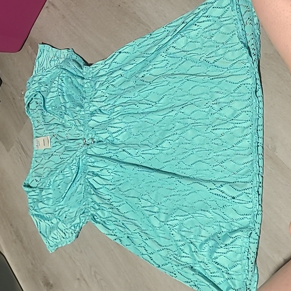 A2. Teal swim cover up size L